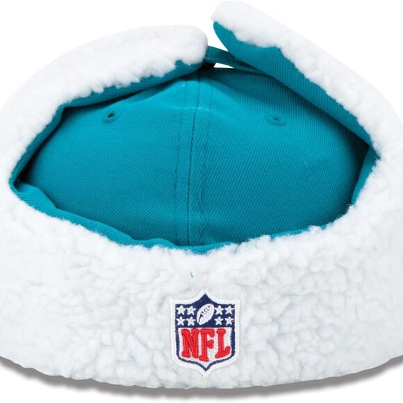 RARE Nwt New Era Jacksonville Jaguars DogEar Sherpa Ear Flap Winter Hat 59Fifty - Picture 2 of 6